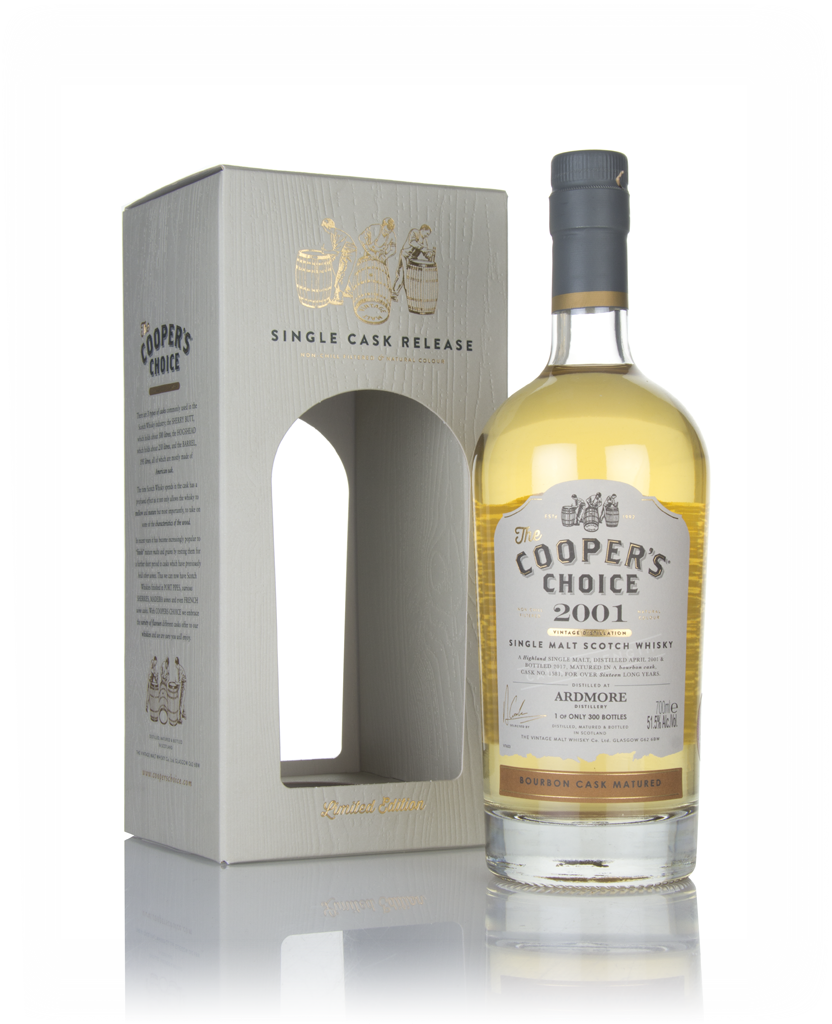 Ardmore 16 Year Old 2001 (cask 1581) - The Cooper's Choice (The Vintage Malt Whisky Co.) 70cl product image