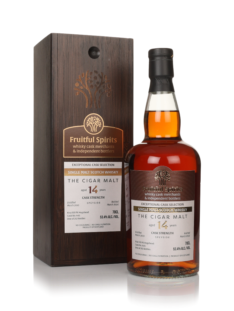 The Cigar Malt 14  Year Old 2010 (cask 645) - Exceptional Cask Selection (Fruitful Spirits) 70cl product image