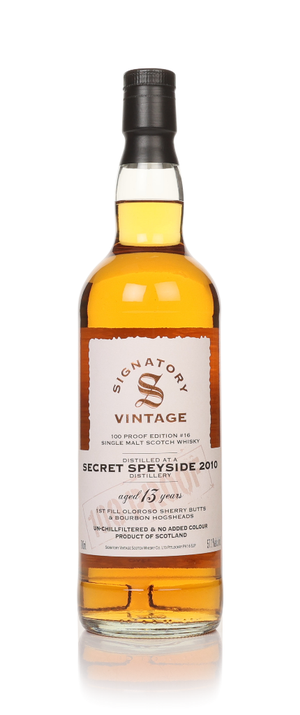 Secret Speyside 13 Year Old 2010 - 100 Proof Edition #16 (Signatory) 70cl product image