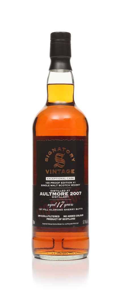 Aultmore 17 Year Old 2007 Exceptional Cask - 100 Proof Edition #1 (Signatory) 70cl product image