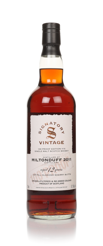 Miltonduff 12 Year Old 2011 - 100 Proof Edition #14 (Signatory) 70cl product image
