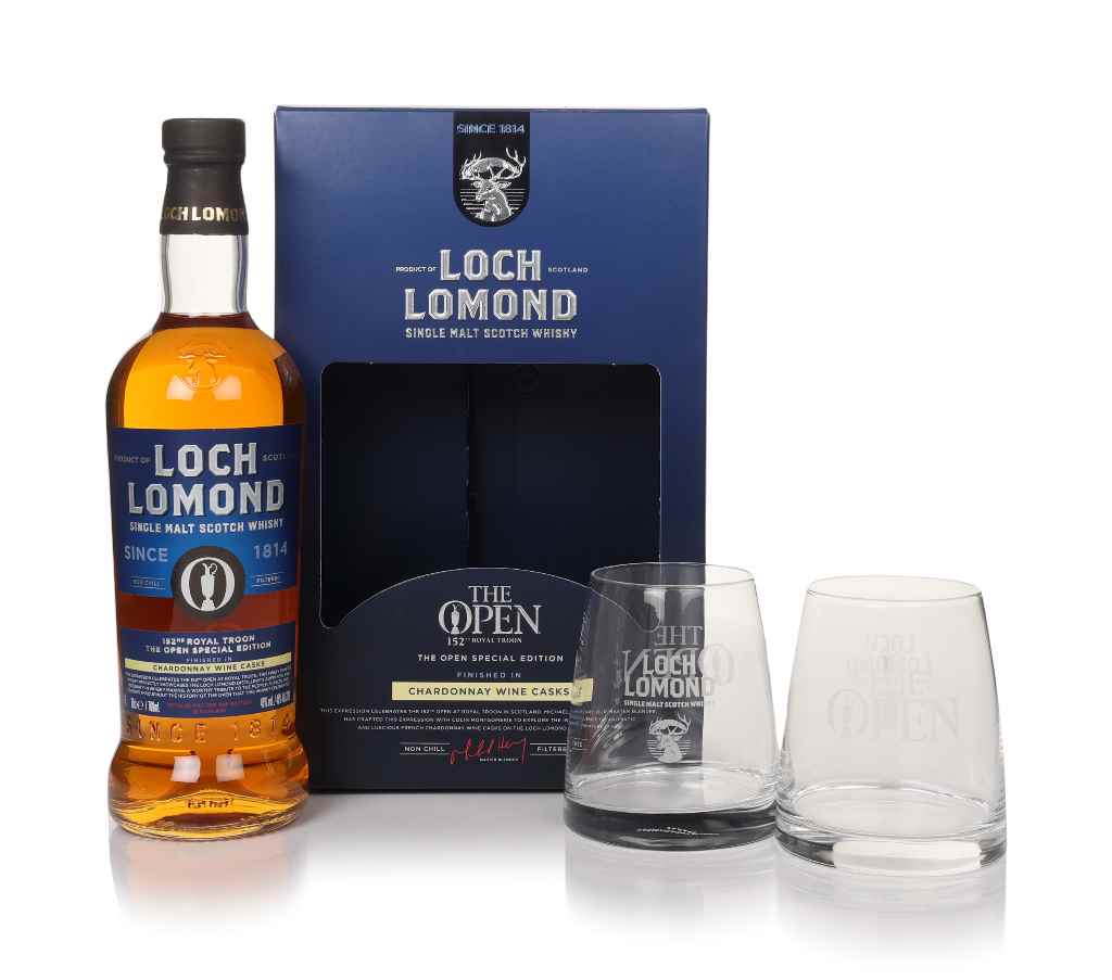 Loch Lomond The Open 2024 Special Edition Gift Set with 2x Glasses 70cl product image
