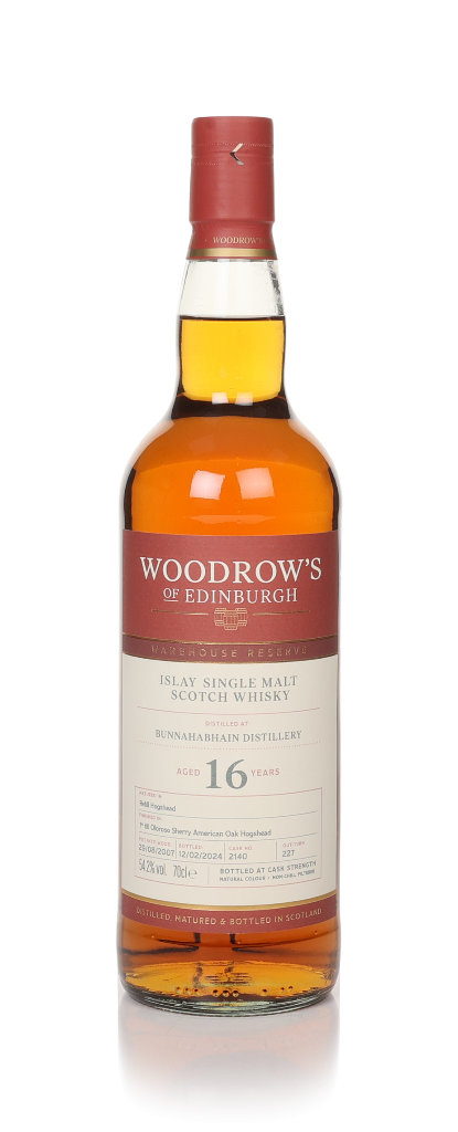 Bunnahabhain 16 Year Old 2007 (cask 2140) - Woodrow's of Edinburgh 70cl product image