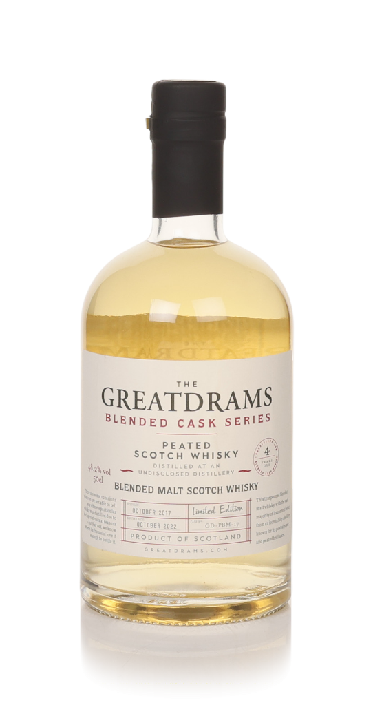 Peated Blended Malt 4 Year Old 2017 (cask GD-PBM-17) - Blended Cask Series (GreatDrams) 50cl product image