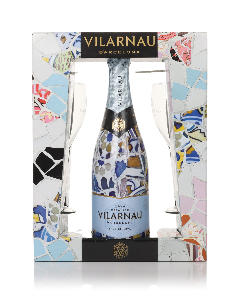 Vilarnau Organic Cava Brut Gift Set with 2x Glasses 75cl product image