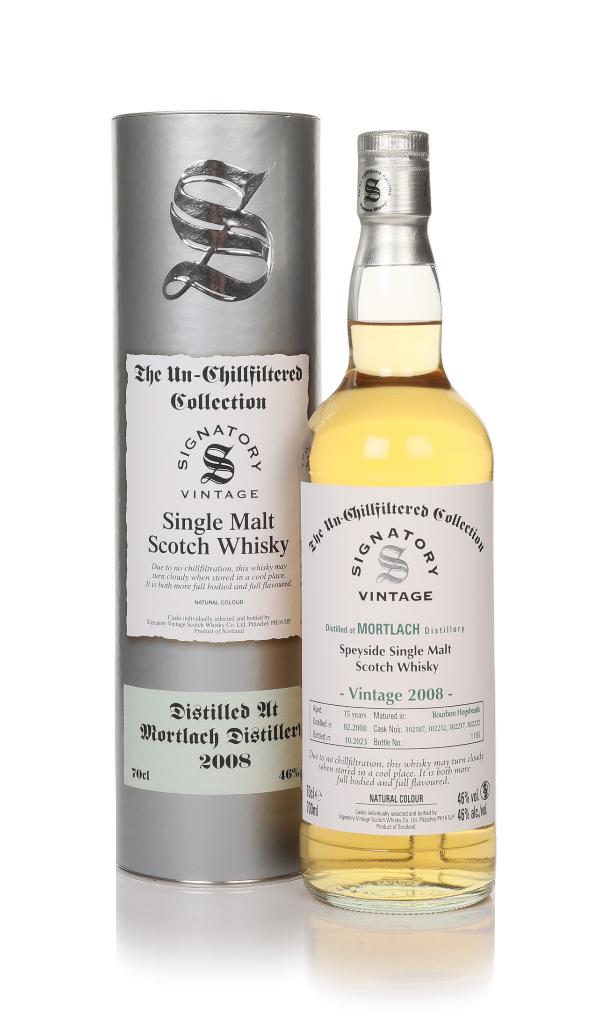 Mortlach 15 Year Old 2008 (casks 302187, 302212, 302217 & 302232) - Un-Chillfiltered Collection (Signatory) 70cl product image