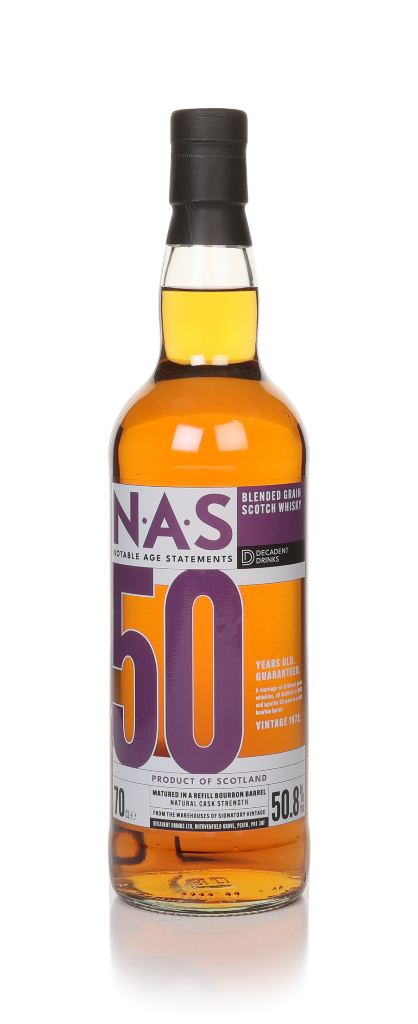 Vatted Grain 50 Year Old 1972 - Notable Age Statements (Decadent Drinks) 70cl product image