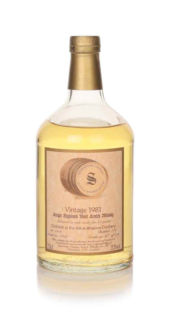 Allt-A-Bhainne 12 Year Old 1981 (cask 12046) - Signatory Vintage 70cl product image