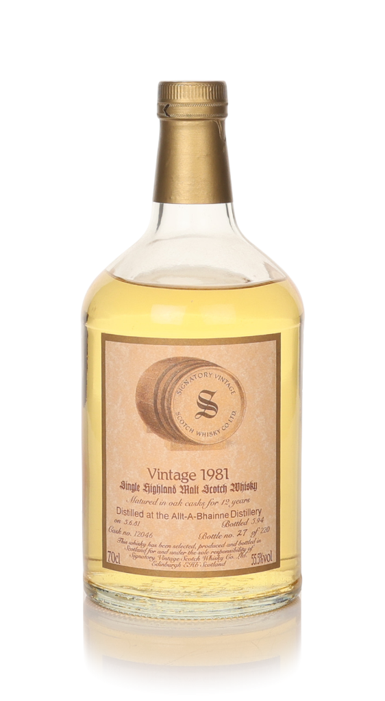 Allt-A-Bhainne 12 Year Old 1981 (cask 12046) - Signatory Vintage 70cl product image