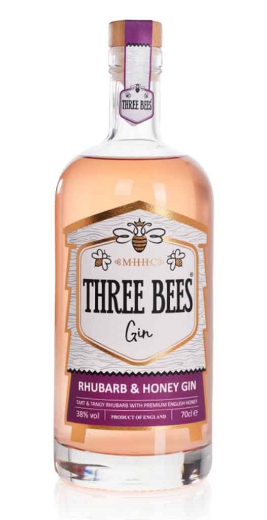 THREE BEES – Rhubarb & Honey Gin 70cl product image