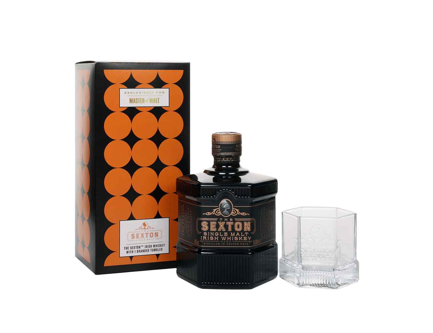 Sexton Whiskey Gift Set with Rocks Glass 70cl product image