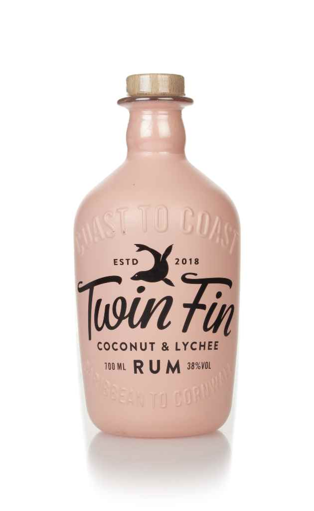Twin Fin Coconut & Lychee Spiced Rum (No Box / Torn Label) 70cl product image