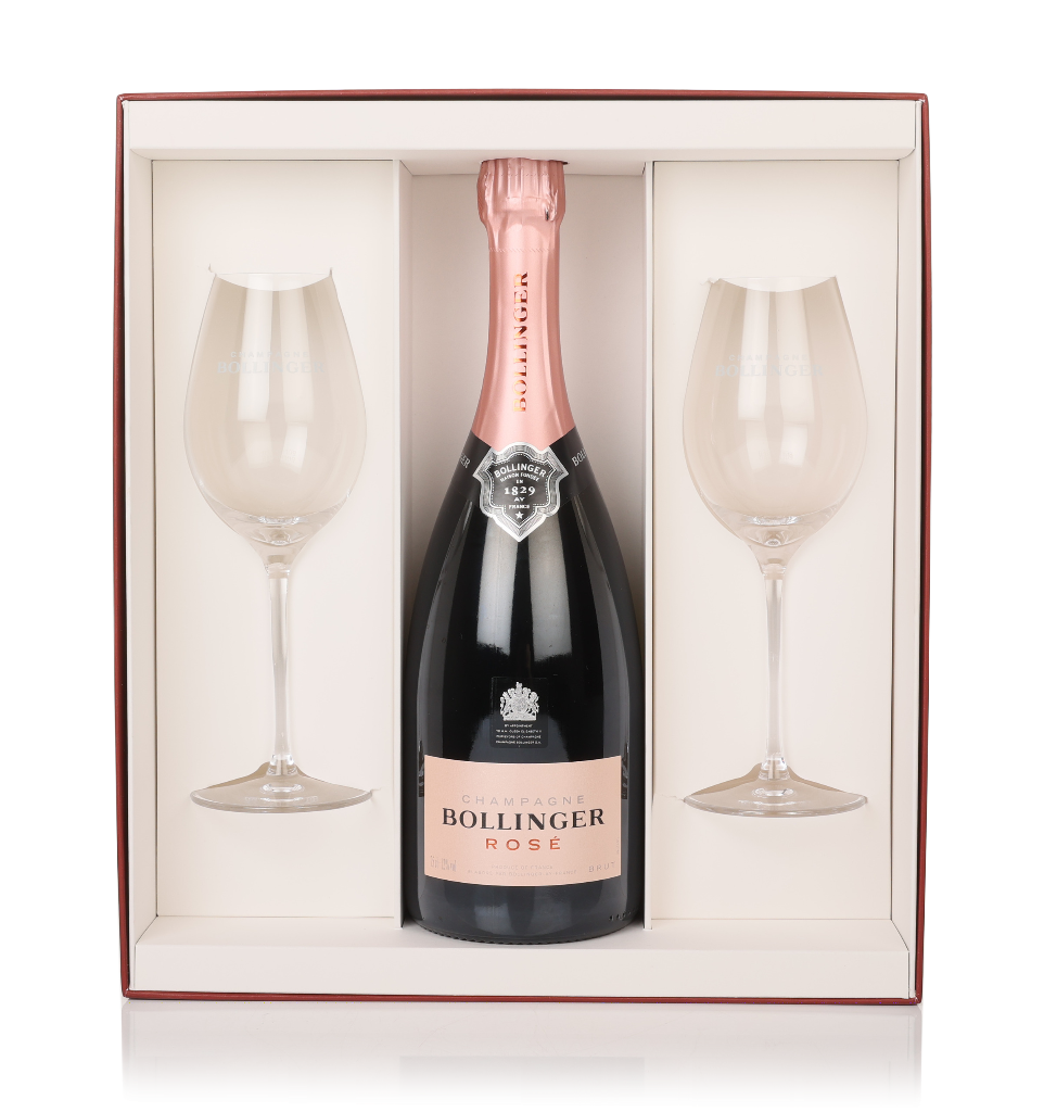 Bollinger Rosé with 2x Elizabeth Glasses 75cl product image