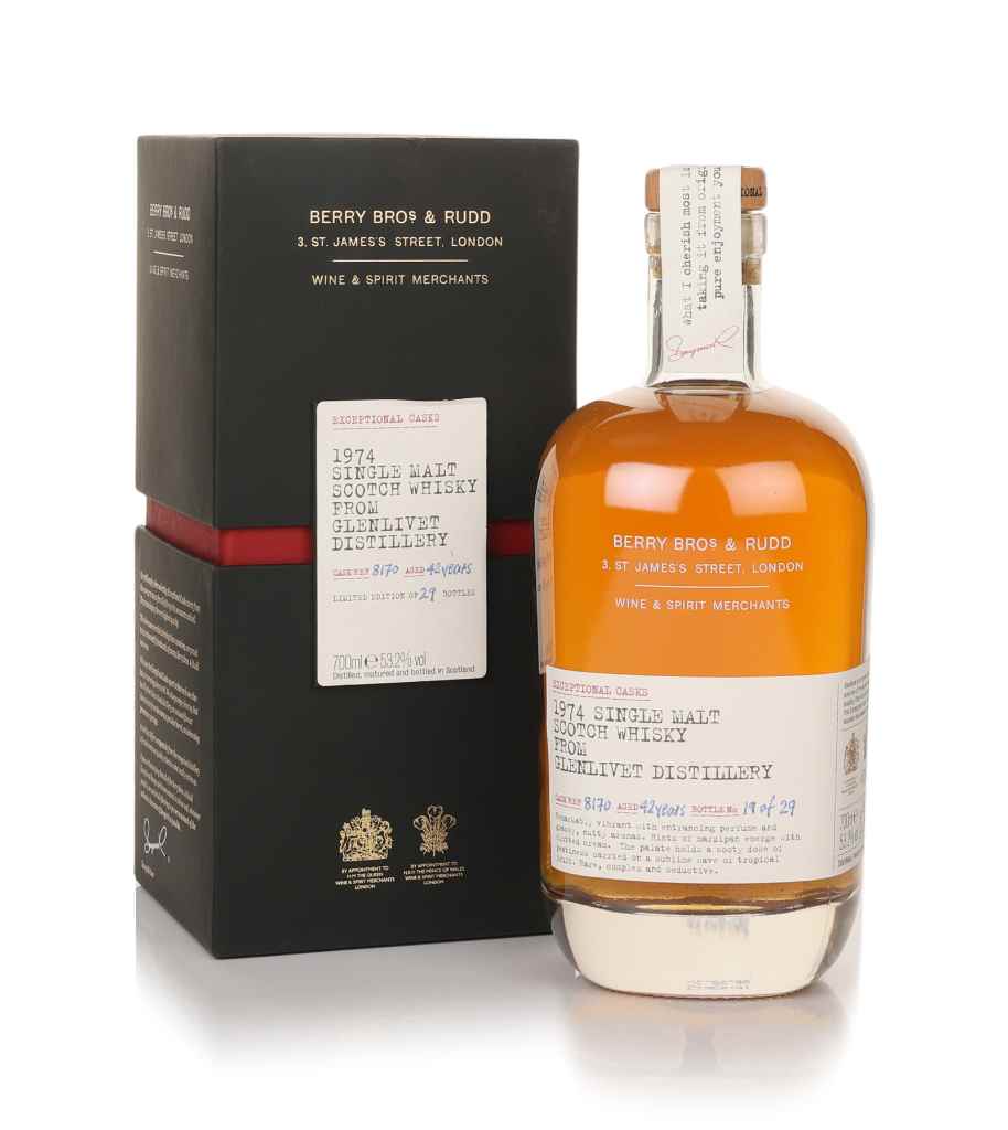 Glenlivet 42 Year Old 1974 (cask 8170) - Exceptional Casks (Berry Bros. & Rudd) 70cl product image