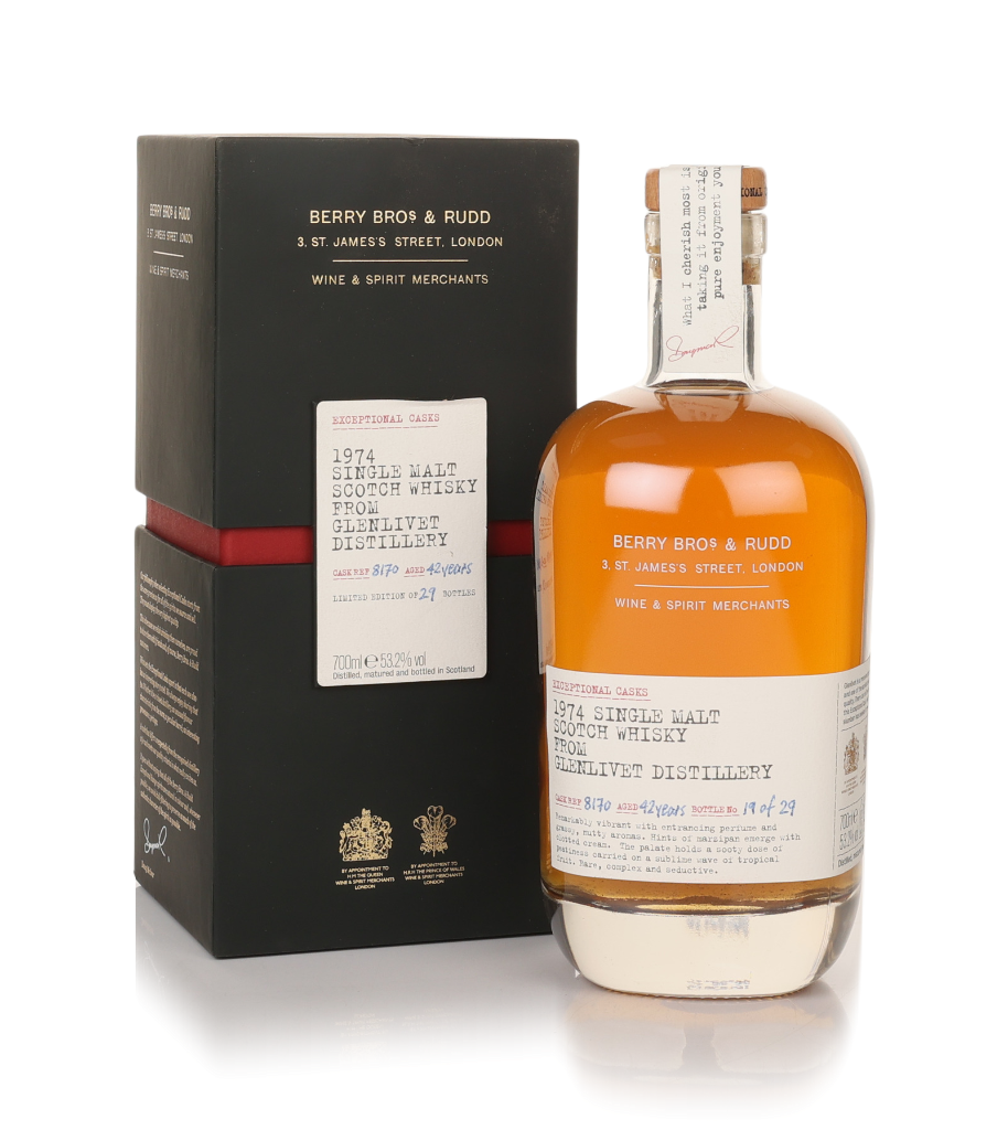 Glenlivet 42 Year Old 1974 (cask 8170) - Exceptional Casks (Berry Bros. & Rudd) 70cl product image