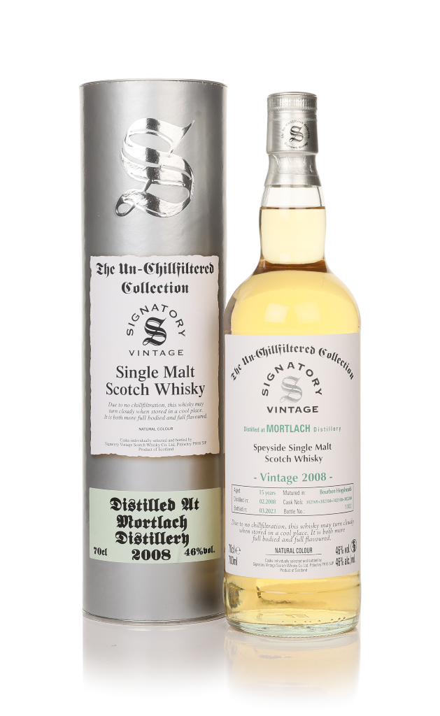 Mortlach 15 Year Old 2008 (casks 302169, 302184, 302188 & 302240) - Un-Chillfiltered Collection (Signatory) 70cl product image