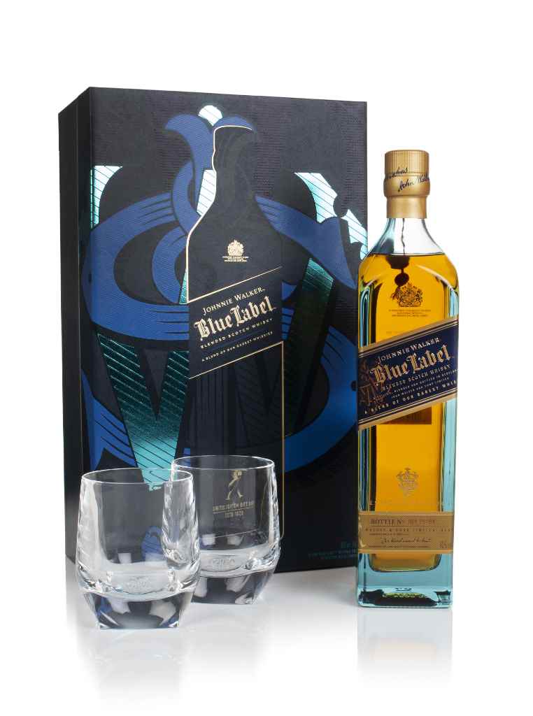Johnnie Walker Blue Label Gift Pack with 2x Glasses 70cl product image