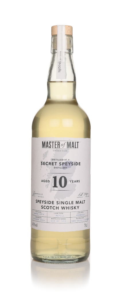 A Secret Speyside Distillery 10 Year Old 2014 Single Cask (Master of Malt) 70cl product image