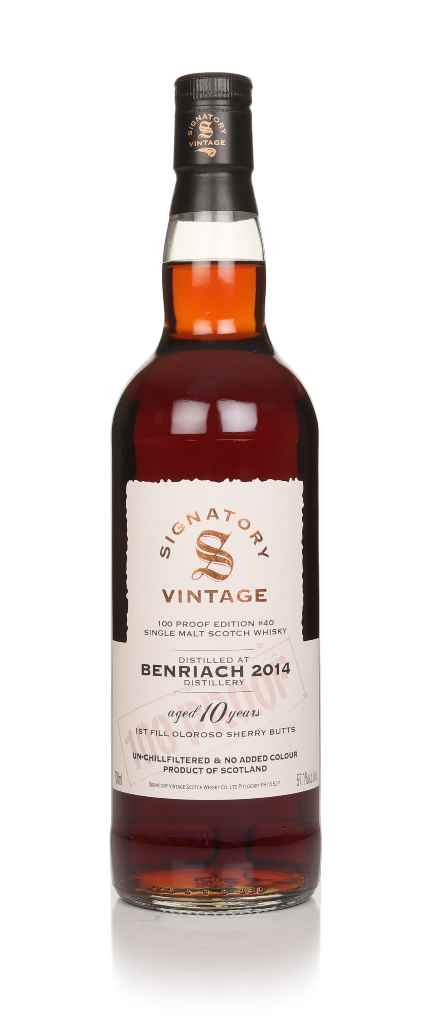 Benriach 10 Year Old 2014 - 100 Proof Edition #40 (Signatory) 70cl product image