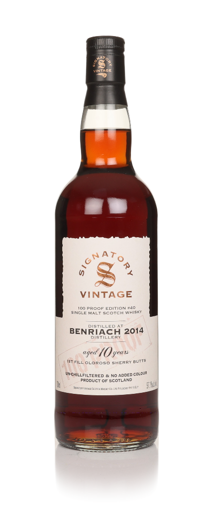 Benriach 10 Year Old 2014 - 100 Proof Edition #40 (Signatory) 70cl product image