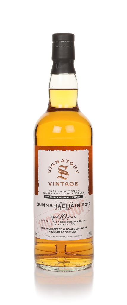 Bunnahabhain Staoisha 10 Year Old 2013 - 100 Proof Edition #7 (Signatory) 70cl product image