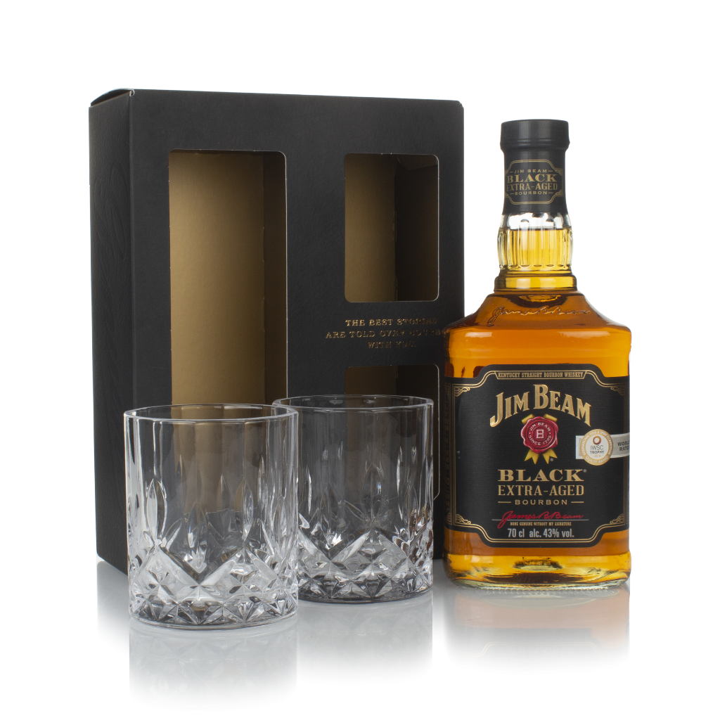 Jim Beam Black Gift Set with 2x Glasses 70cl product image