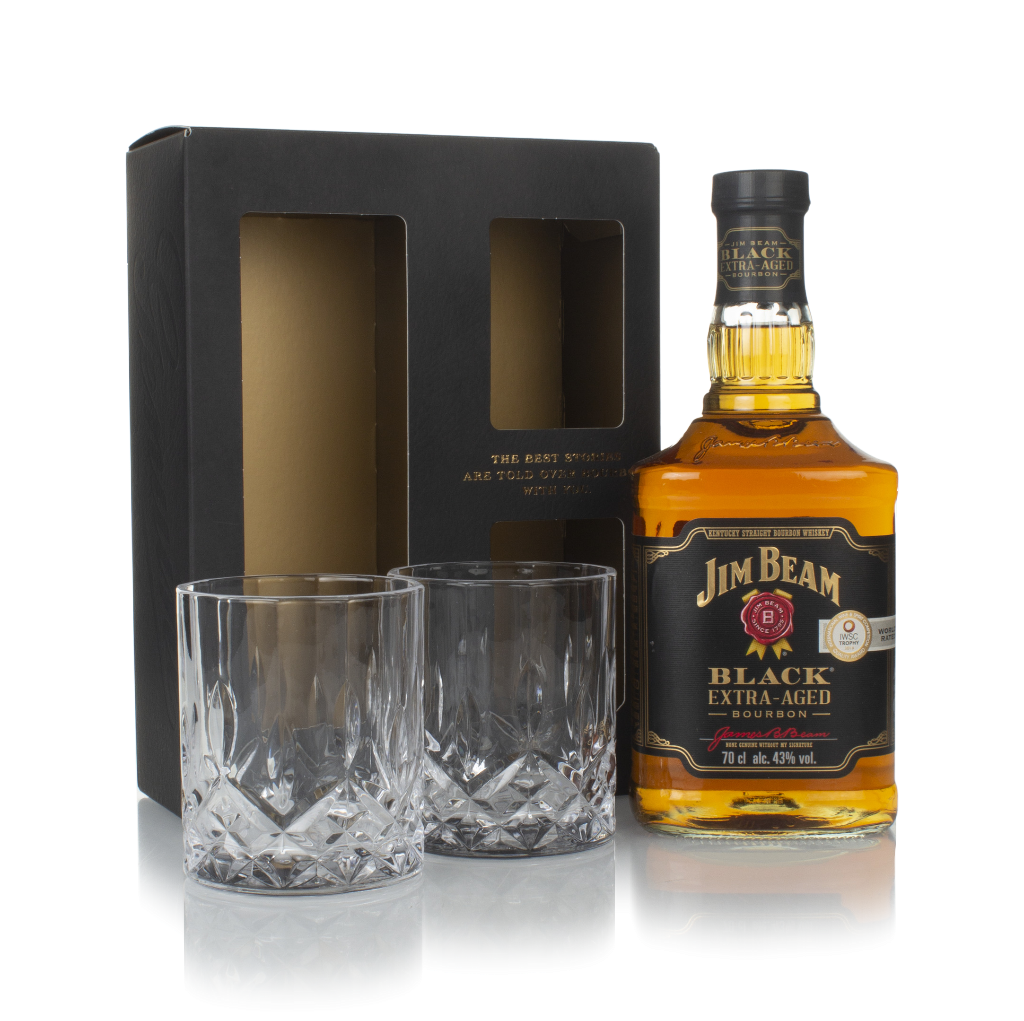 Jim Beam Black Gift Set with 2x Glasses 70cl product image