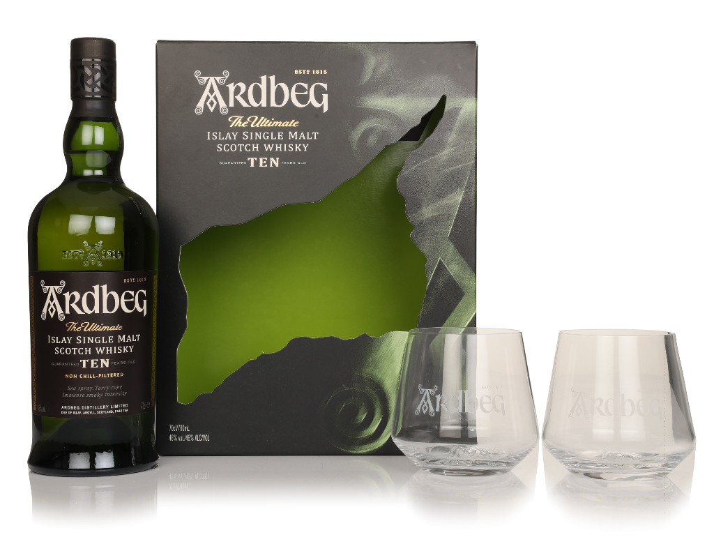 Ardbeg 10 Year Old Gift Set with 2x Glasses 70cl product image