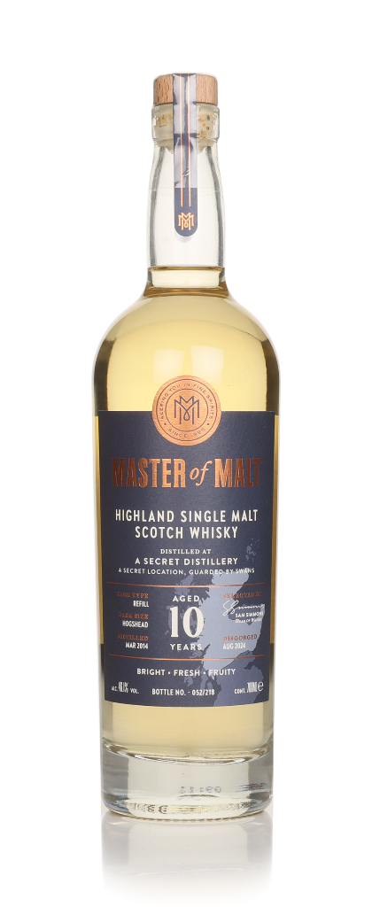 A Secret Highland Distillery 10 Year Old 2014 (Master of Malt) 70cl product image