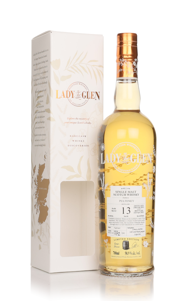 Pulteney 13 Year Old 2012 (cask 800134) - Lady of the Glen (Hannah Whisky Merchants) 70cl product image