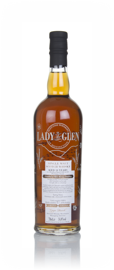 Glen Moray 10 Year Old 2008 (cask 5585A) - Lady of the Glen (Hannah Whisky Merchants) 70cl product image