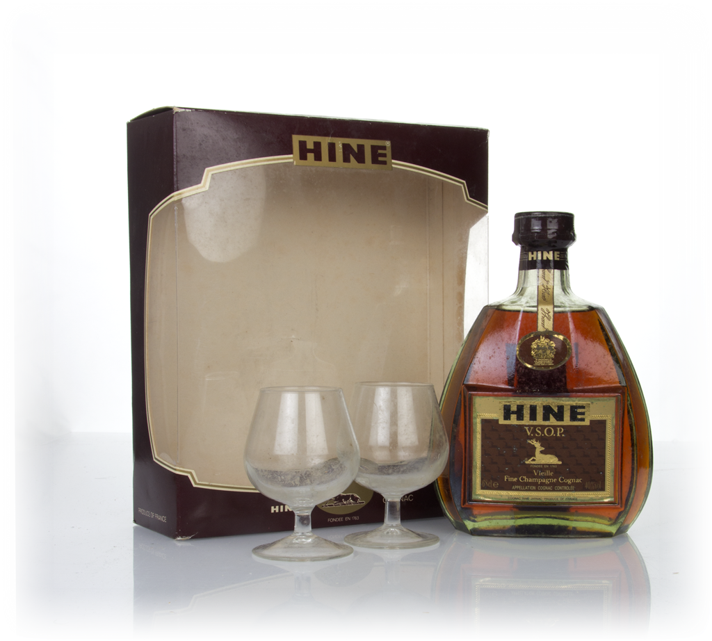 Hine VSOP Gift Pack with 2x Glasses - 1980s 68cl product image