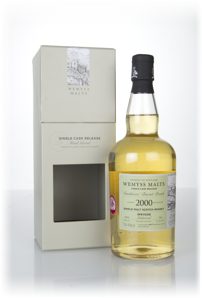 Gardeners' Biscuit Break 2000 (bottled 2018) - Wemyss Malts (Linkwood) 70cl product image