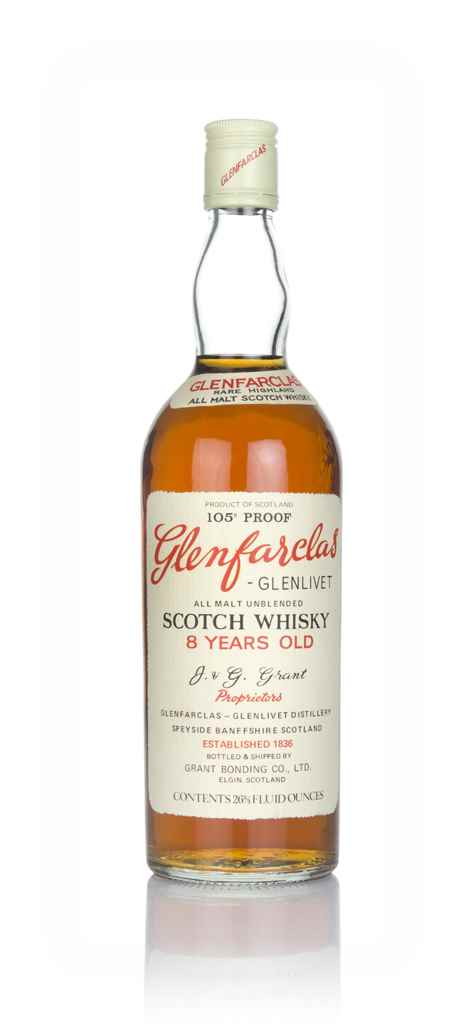 Glenfarclas-Glenlivet 8 Year Old 105° Proof  - 1970s 76cl product image
