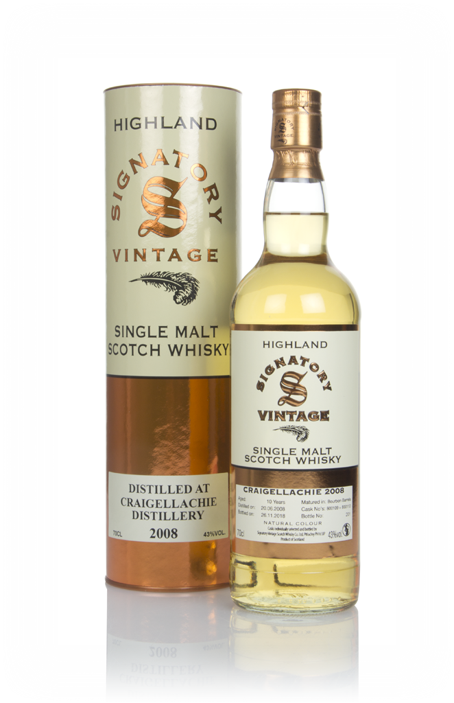 Craigellachie 10 Year Old 2008 (cask 800109 & 800110) - Signatory 70cl product image