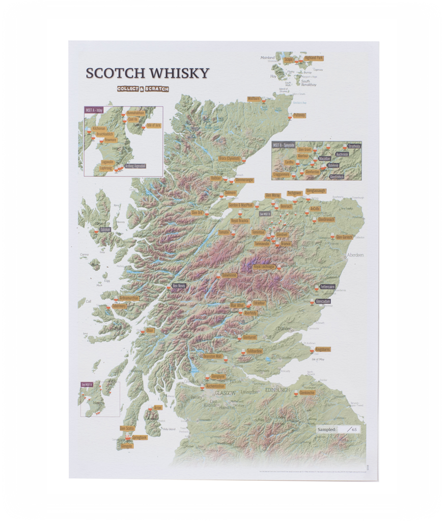 Scotch Whisky Collect & Scratch Map product image