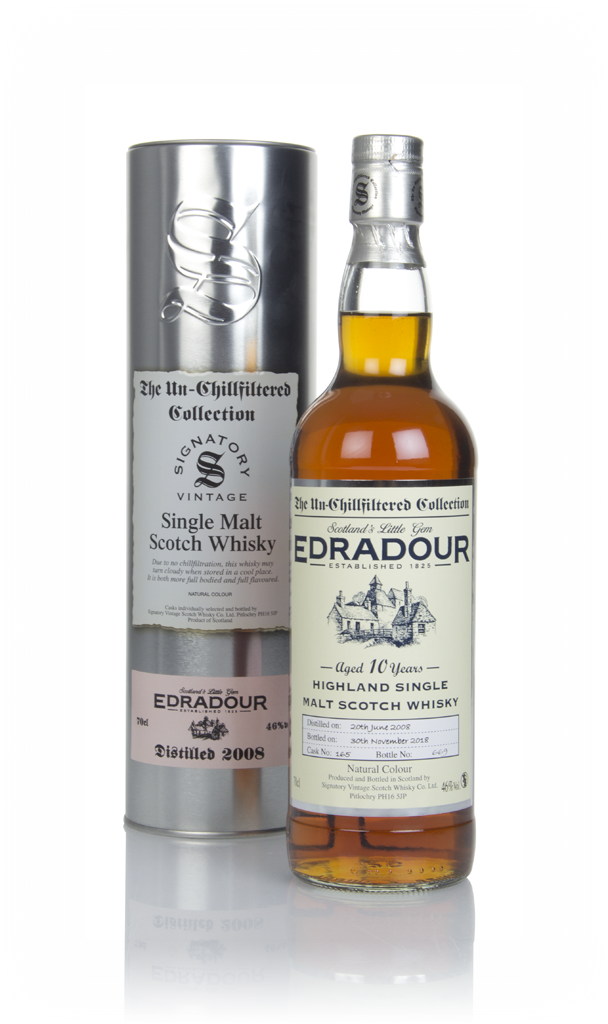 Edradour 10 Year Old 2008 (cask 165) - Un-Chillfiltered Collection (Signatory) 70cl product image