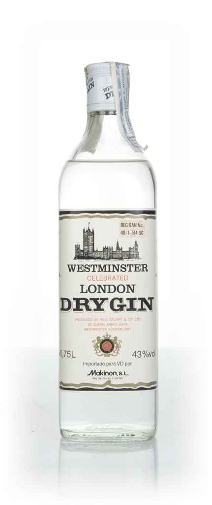 Westminster Celebrated London Dry Gin - 1970s 75cl product image