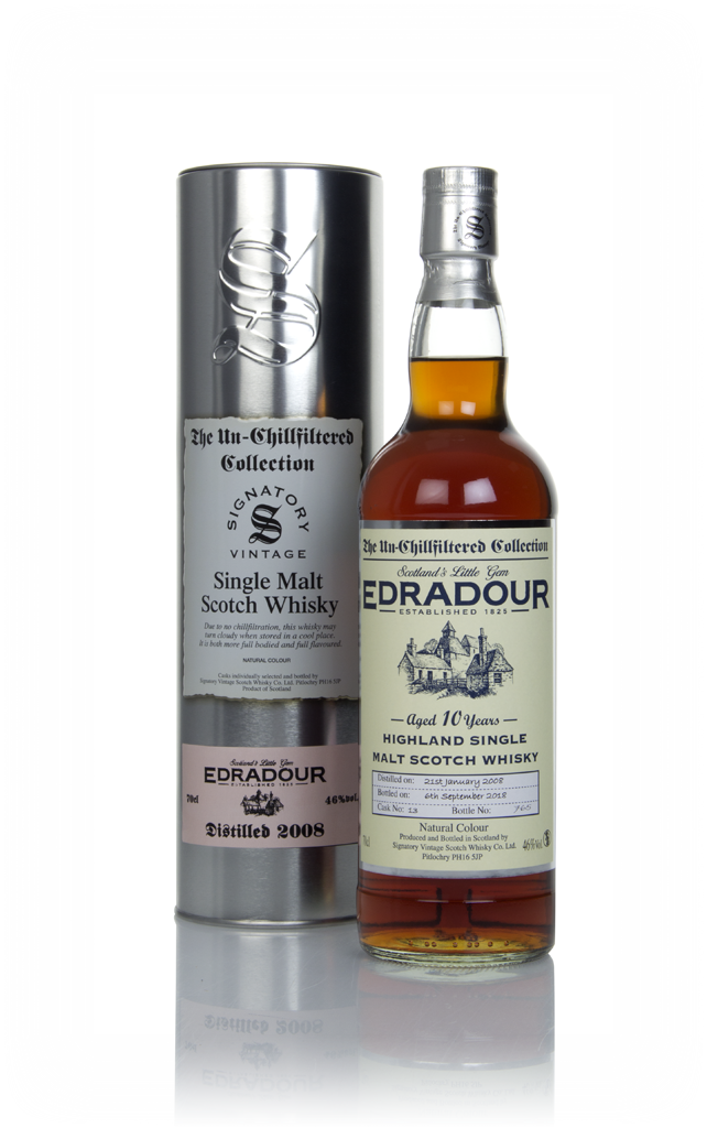 Edradour 10 Year Old 2008 (cask 13) - Un-Chillfiltered Collection (Signatory) 70cl product image