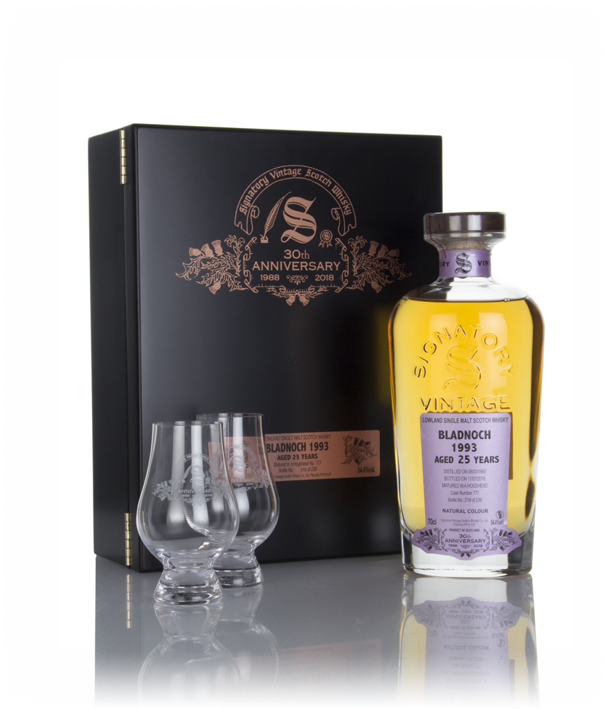 Bladnoch 25 Year Old 1993 (cask 777) - 30th Anniversary Gift Box (Signatory) 70cl product image
