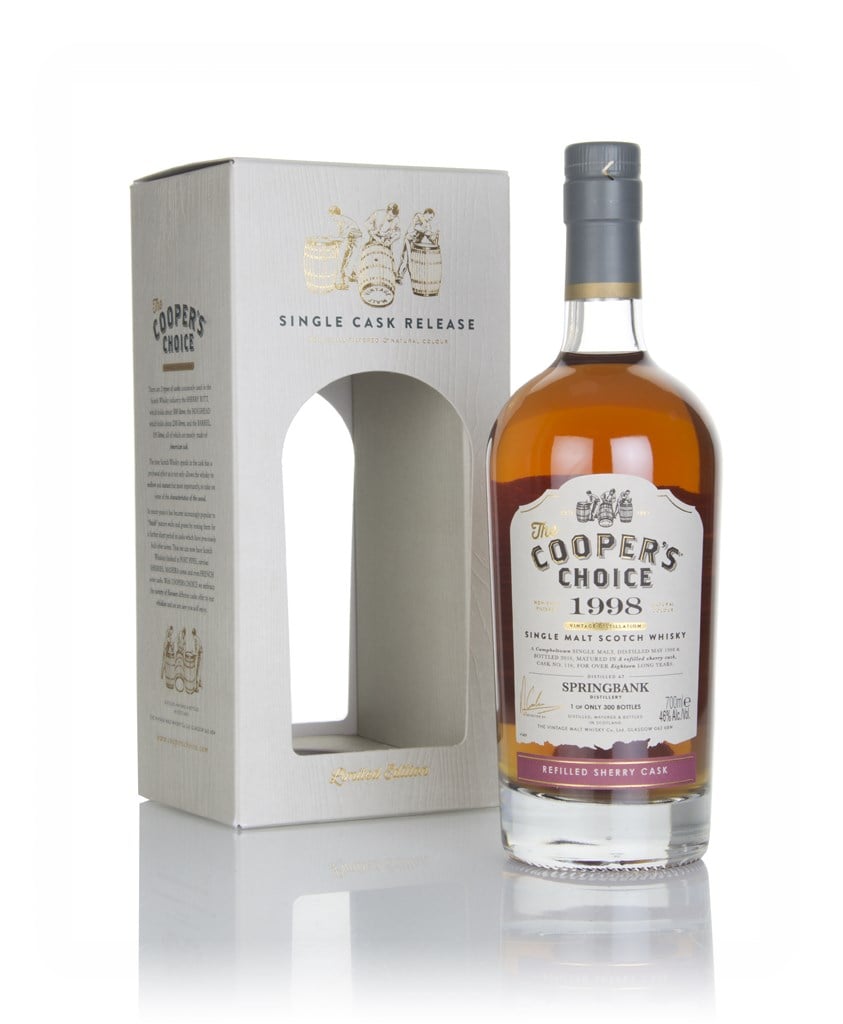 Springbank 18 Year Old 1998 (cask 116) - The Cooper's Choice (The Vintage Malt Whisky Co.) 70cl product image