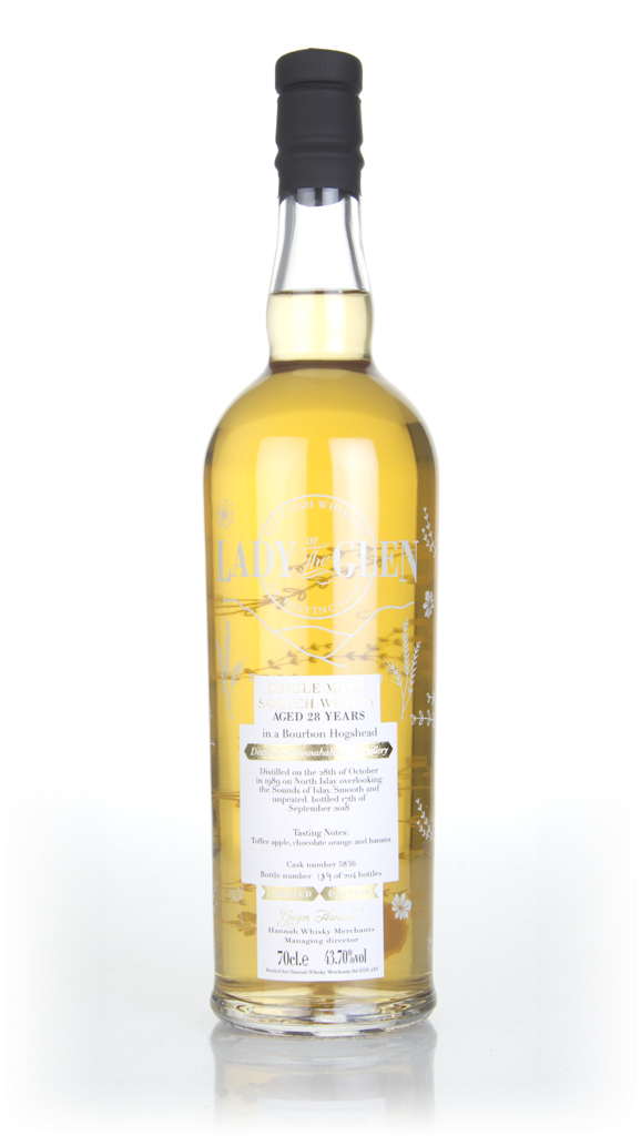 Bunnahabhain 28 Year Old 1989 (cask 5836) - Lady of the Glen (Hannah Whisky Merchants) 70cl product image