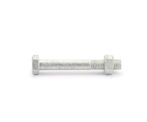 M6X80MM GAL CL4.6 HEX BOLT & NUT