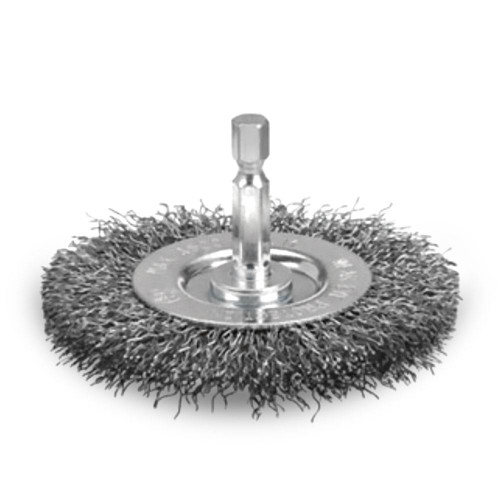 50X0.3X7MM BRASS CRIMPED WIRE WHEEL - SHANKED