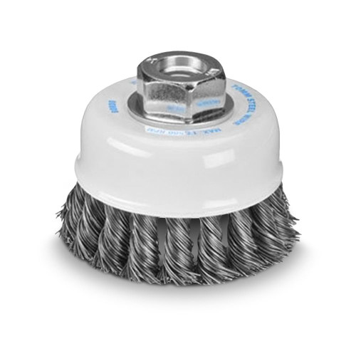 TWIST KNOT CUP BRUSH STEEL - 14X2MM 1R 70MM