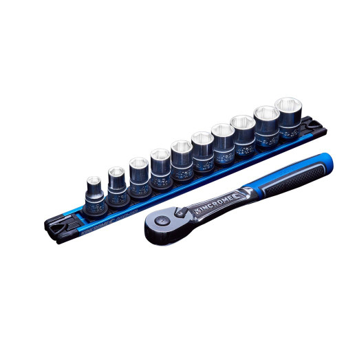 11PCE 8-19MM 3/8\" DR LOK ON TWIST LOCK RAIL SOCKET SET