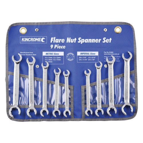 9PCE FLARE NUT SPANNER SET