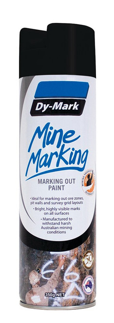 350G MINE MARKING VERTICAL MARKING OUT PAINT - BLACK