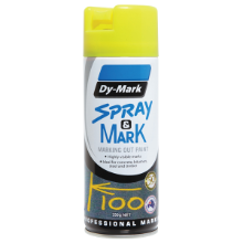 SPRAY & MARK LAYOUT PAINT FLUORO YELLOW 350G AEROS