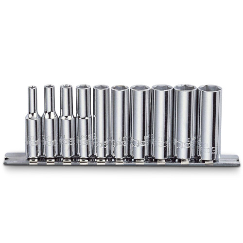 10PCE 1/4\" DRIVE METRIC DEEP SOCKET SET